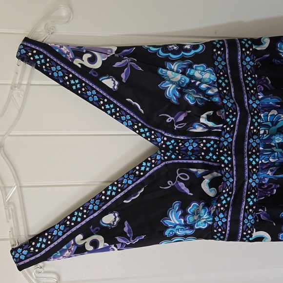 ECI Silk Floral Dress Size 8 - Picture 2 of 6